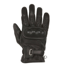 HELSTONS STRADA LEATHER MOTORCYCLE GLOVE - BLACK