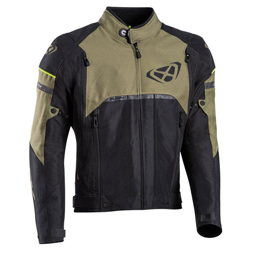 IXON ALL ROAD BLACK/KHAKI TEXTILE JACKET