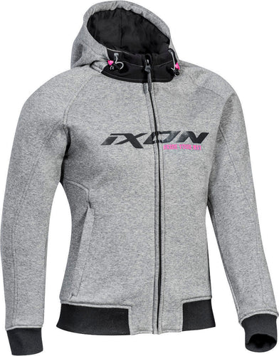 IXON PALERMO LADY GREIGE/PINK WOMENS TEXTILE HOODIE JACKET