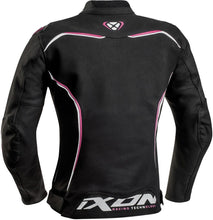 IXON TRINITY LADY BLACK/WHITE/FUCHSIA WOMENS LEATHER JACKET