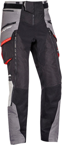 IXON RAGNAR BLACK/GREY/RED TEXTILE PANTS