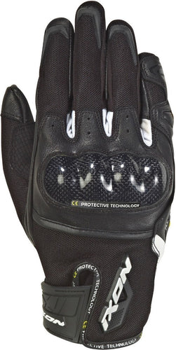 IXON RS RISE AIR BLACK/WHITE GLOVES