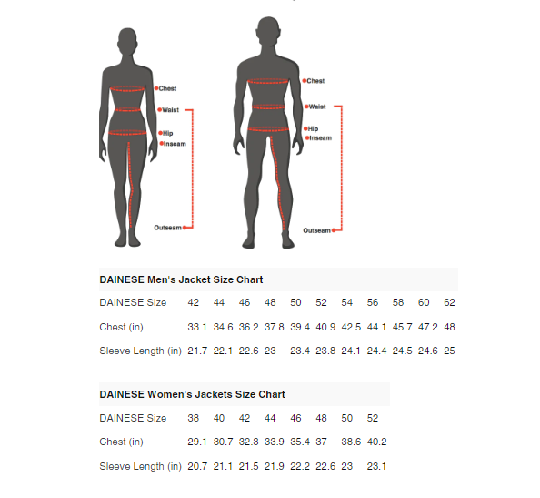 Suit Dainese 52 Size Chart Motorcycle Jacket Mens Suit Size Guide